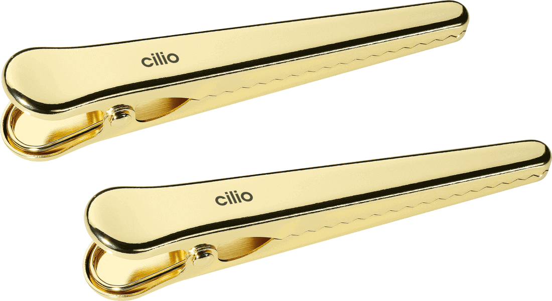 Cilio Espressodrücker mit Kaffeelot, gold