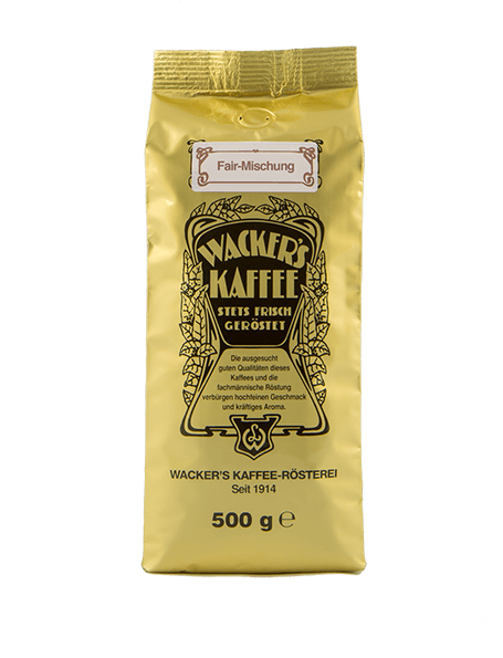 Wacker's Kaffee Fair Mischung in Goldtüte