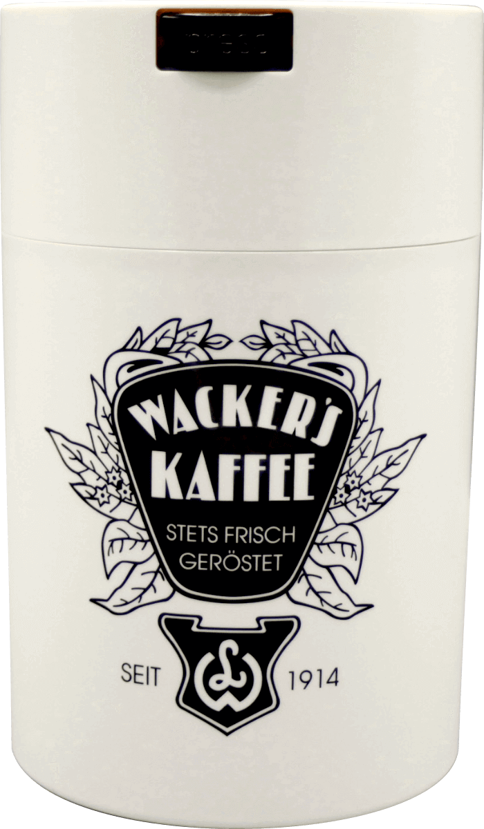 TightVac Kaffeedose 500g mit Wacker's Kaffee Logo