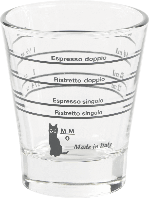 Motta Espressoglas mit Füllinien