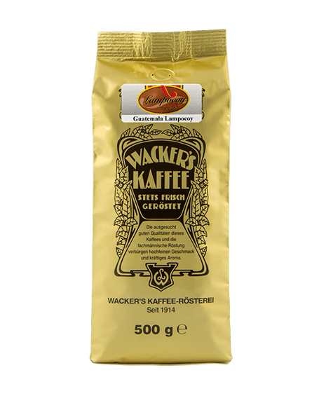 Wacker's Kaffee Guatemala Lampocoy in Goldtüte